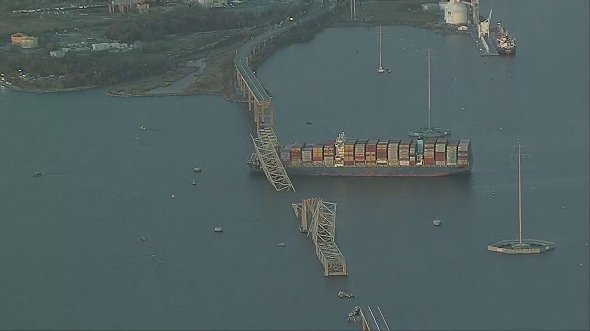 Key Bridge collapse: First daylight video